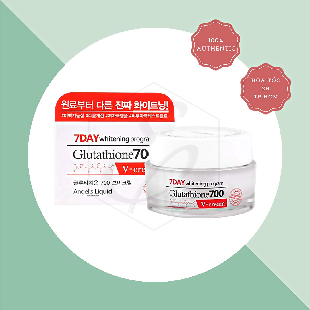 Kem dưỡng trắng da Angel's Liquid 7Day Whitening Program Glutathione 700 V-cream - 50ml